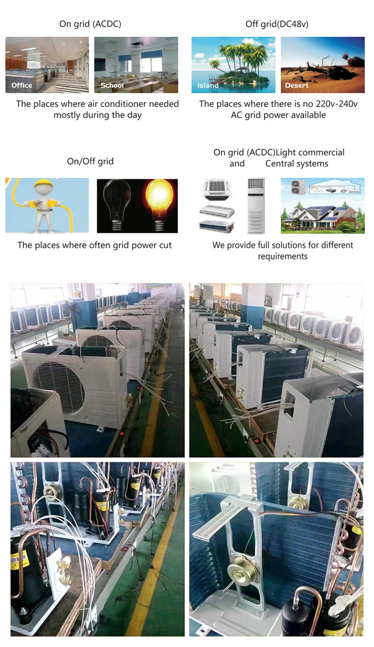 Hybrid Ac/dc Solar Air Conditioner Solar Solar For Air Conditioner 48v ...