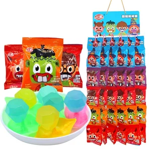 Cool Fruity Diamond Buck Teeth Lollipops Halloween Pacifier Snacks Children's Fun Wholesale Candy Coated Decoration Bags