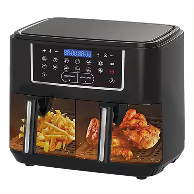 Large Capacity Oven Air Fryer With Dual Zone Basket Digital Electric ...