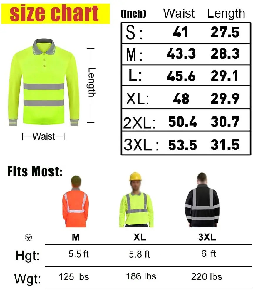 Hi Vis Unisex Construction Black Reflect Safety Workwear Long Sleeve Shirt Buy Safety Shirt