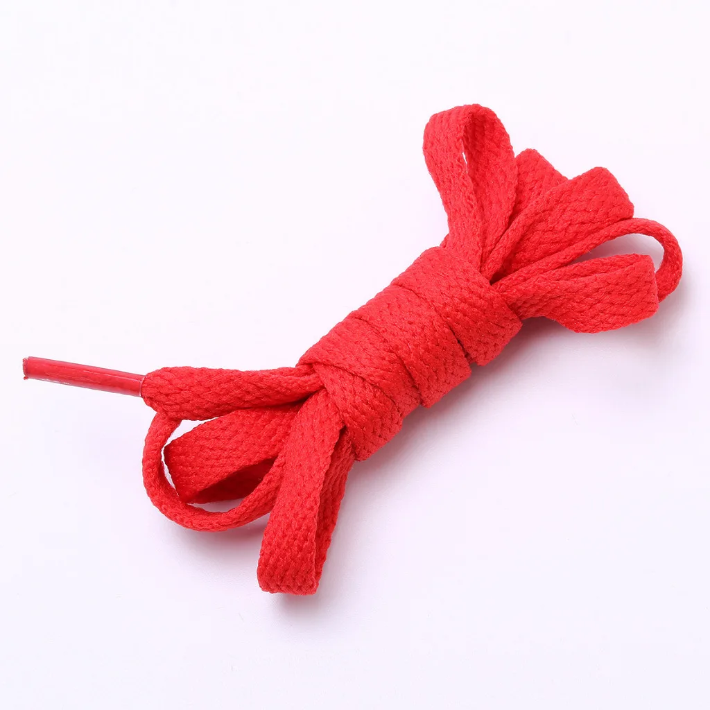 Flat Shoelaces For Sneakers Fabric Shoe Laces White Black Shoe Lace