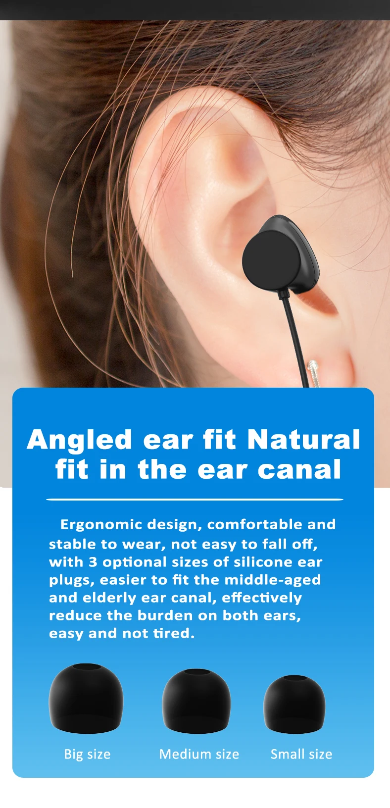 Cheap Hearing Aids Rechargeable Blue Tooth Hanging Neck Ear Hearing Aid