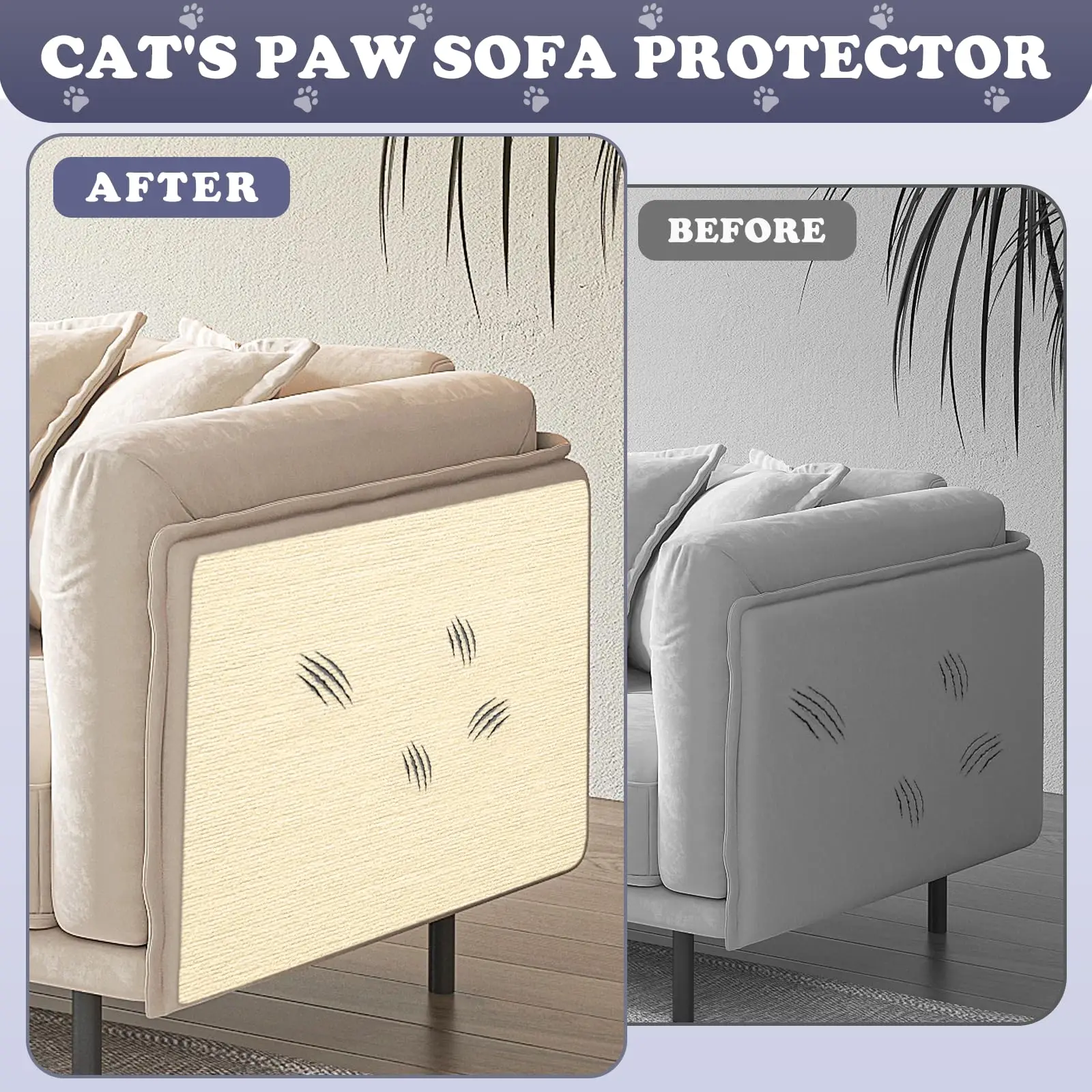 Large Self-Adhesive Cat Scratching Mat, Tree Mat/Post Replacement, DIY Pad Board