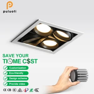 PULUOTI Zigbee COB AR80 Downlight Ceiling Light for Living Room Recessed 15°24°38°60° Adjustable Aluminum Spot Lights