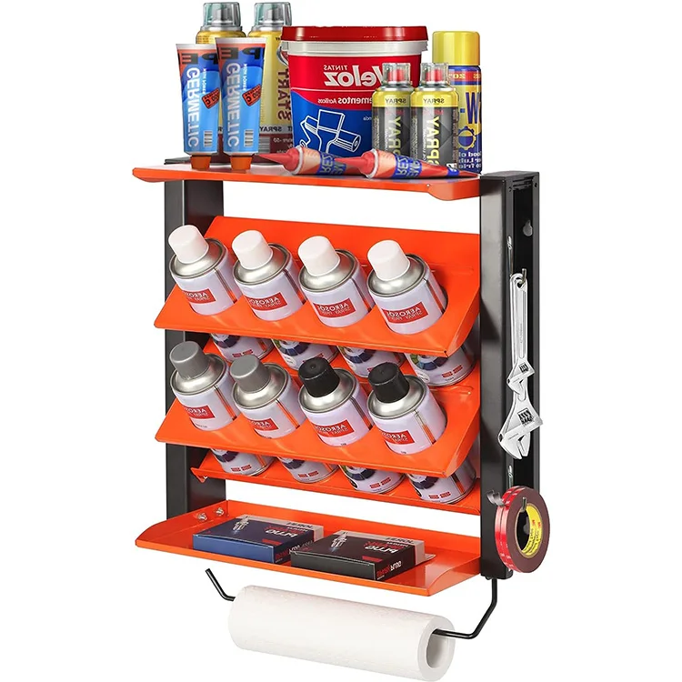 Wallmaster Spray Can Holder Lube Can Wall Mount Storage Rack Heavy Duty