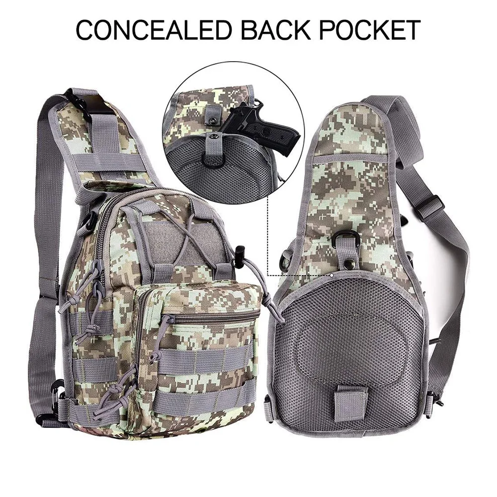 Nylon Water Resistant Sling Backpack Camping Hiking Trekking Outdoor