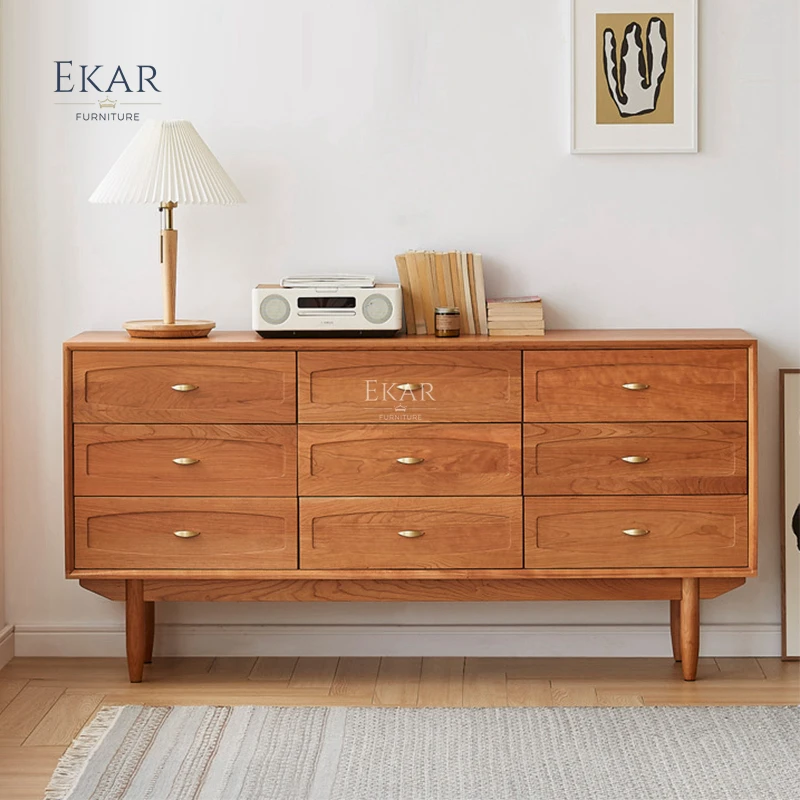 product ekar furniture wholesale wooden chest of drawers large wooden living room 9 drawer chest-61