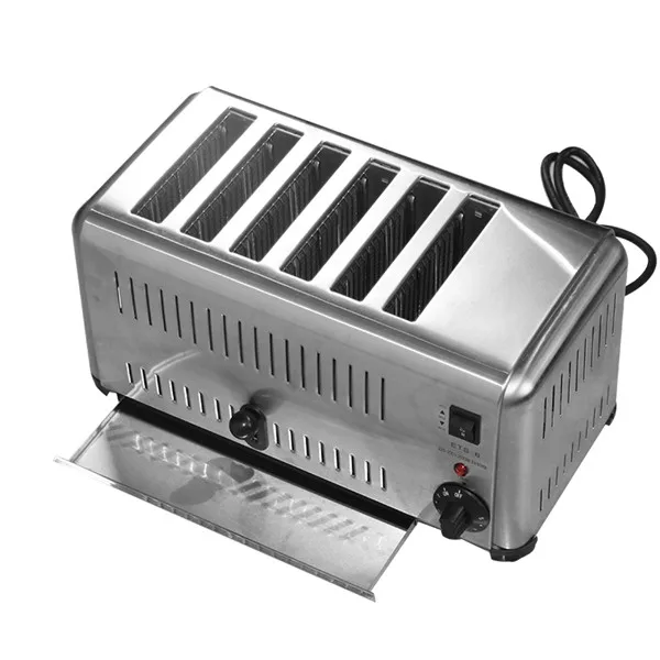 High Quality Best Seller Commercial Elegant Stainless Steel Electric 6 Slice Bread Toaster Bread