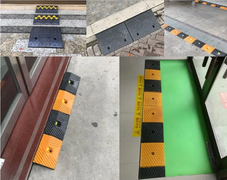 Bumpy Curb PVC Covered Rubber Speed Bumps Global Application Kerb/Curb Ramp for ...