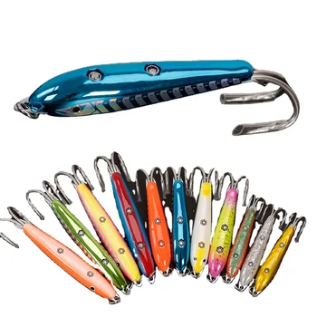 New Design 23g 48g 57g Stainless Spoon Trolling Lures with Double Hook Metal Fishing Spoon Bait for Deep Sea – Metal Jig – view 3