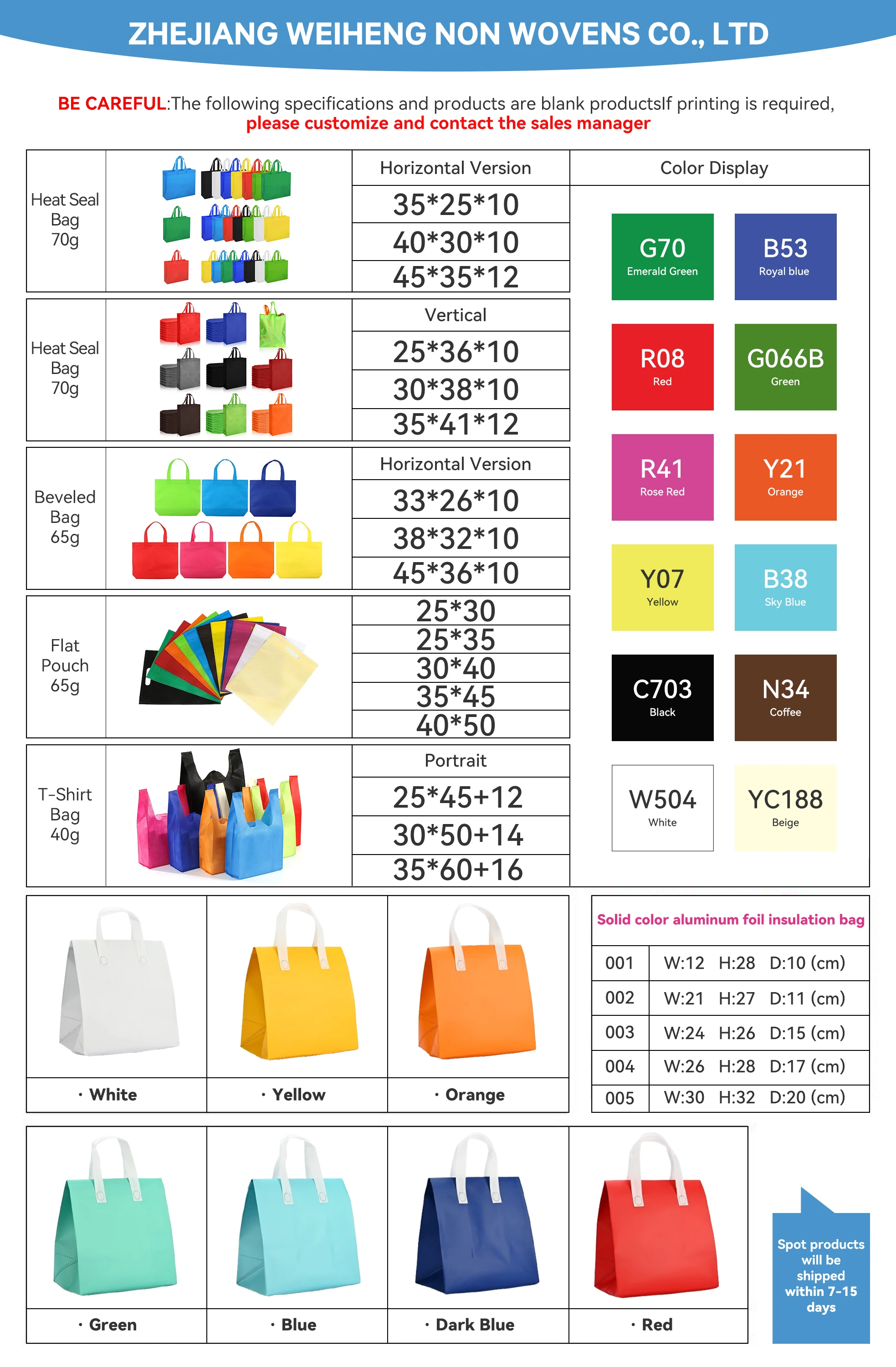 Spot Tote Bags Custom Printed logo Recyclable Fabric pp Non Woven Bags Shopping Bags details