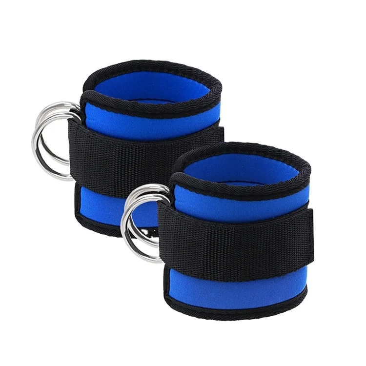 Регулируемые ремни на щиколотку с D-образным кольцом для тренировки ног в тренажерном зале