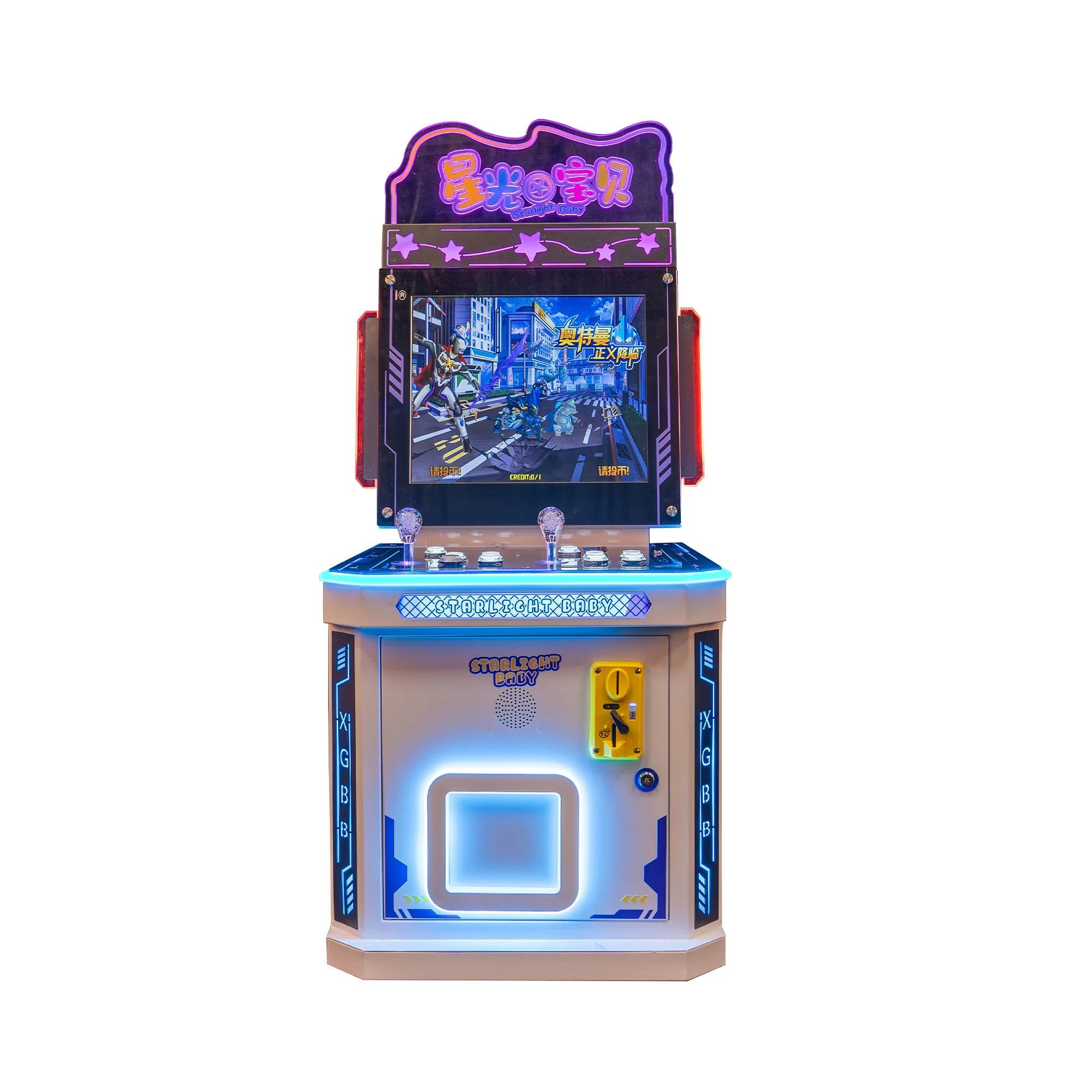 Factory Direct Supply 1-Year Coin Operated Starlight Baby Screen Video Arcade Games Board Material for Kids' Amusement
