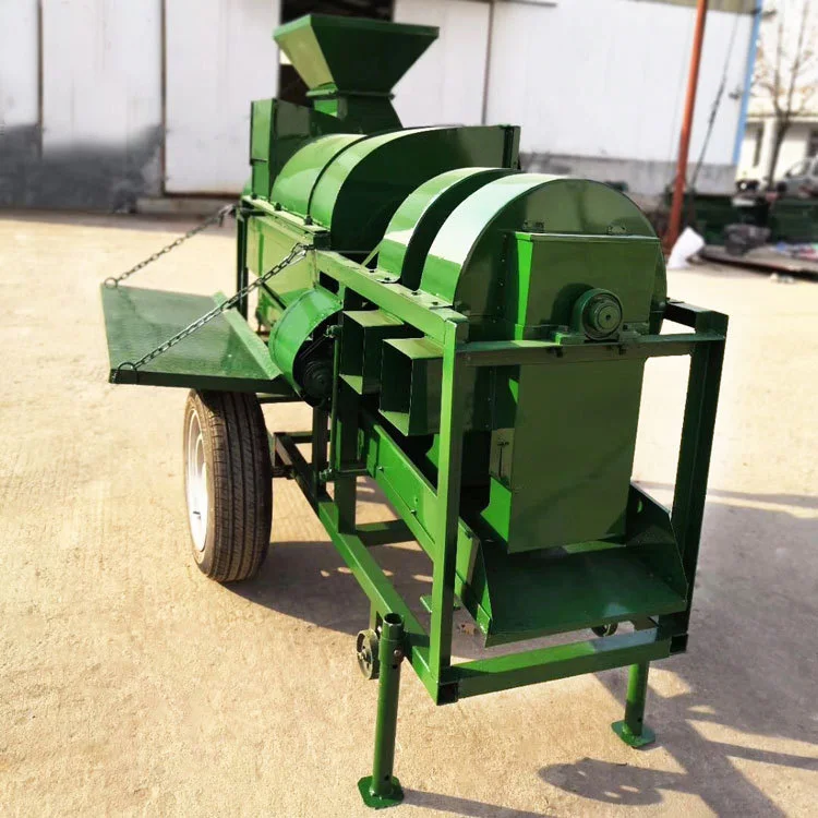 Tractor Attached Maize Thresher Corn Peeling and Threshing Machine Multi Crop Thresher Machine With Diesel Engine