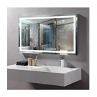 Mirror CUL Certified Elegent Hotel Backlit Wall Decorative Defogger Cosmetic LED Light Bathroom Mirror