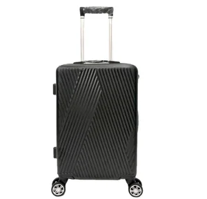 Wholesale Customized Design Luggage Trolley Luggages Abs Hard Shell Black Durable Luggage Suitcases