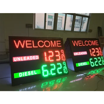 Remote control 7 segment 4 digit led numeric display price display for gas station