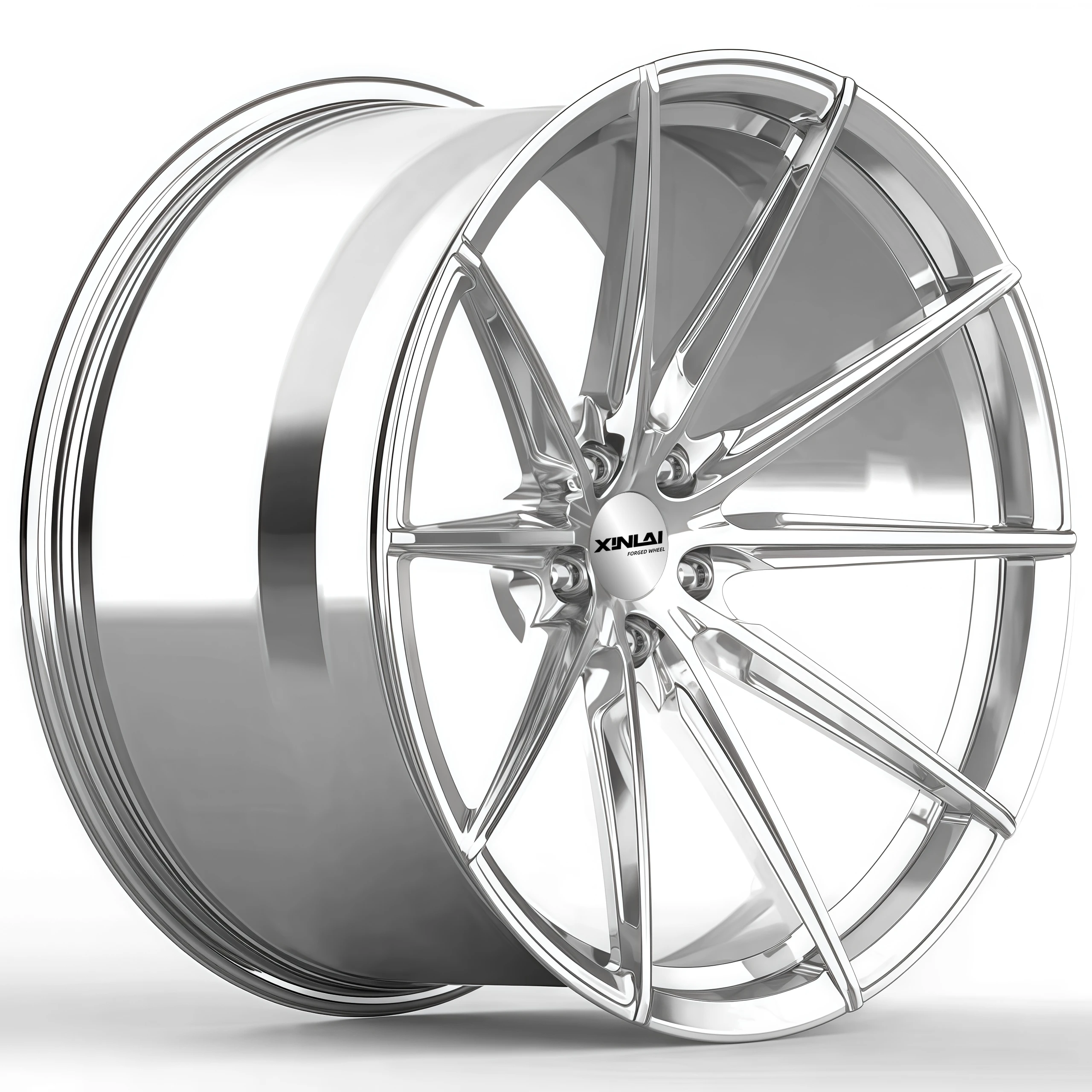 XINLAI 1-Piece Deep Concave Silver Brushed Custom Forged Wheels 17 18 19 20 21 22 23 Inch Car Alloy Monoblock Wheel Rim - Image 3