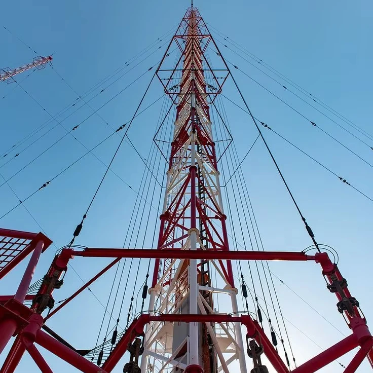 Quick Installation Prefabricated Steel Guyed Communication Tower for Rural Telecom Networks Lattice Tower Design