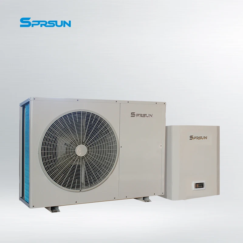 Sprsun Poland Language Inverter Heat Pump High COP DC Inverter Split Evi  Air to Water Heat Pump