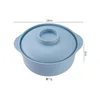 Couvercle de bol binaural bleu nordique
