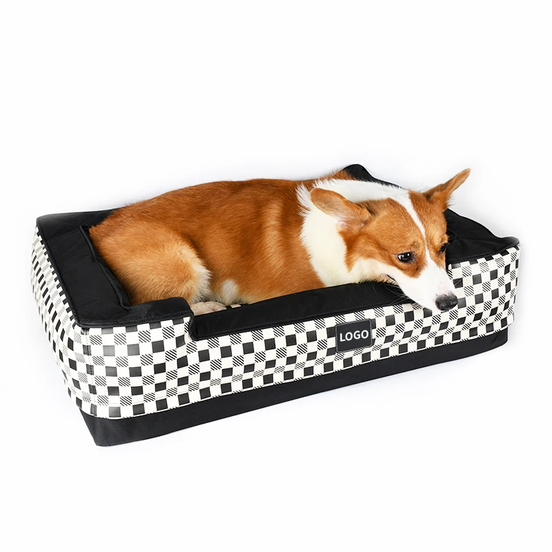 Luxury Plaid Dog Bed Waterproof Wholesale Stocked Personalized