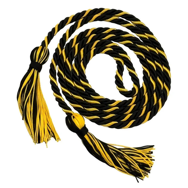 Decorative Double Color Graduation Cord Graduation Honor Cords for University supplier