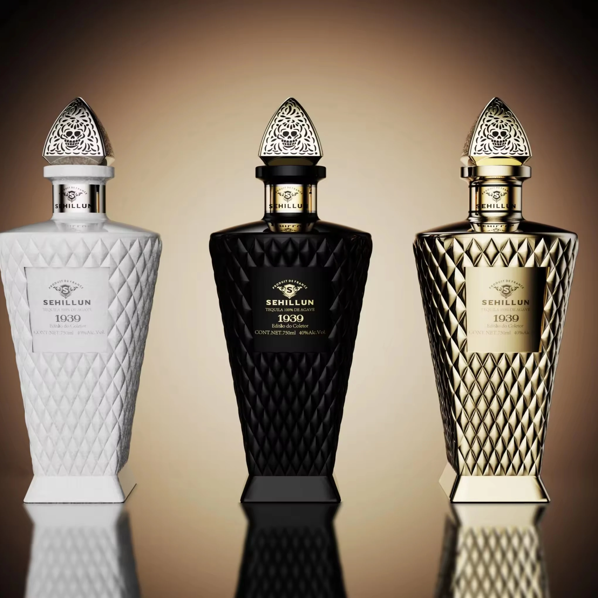 750ml Glass Liquor Bottles Oem Custom logo High Quality Tequila Spirits Bottle Comes with Custom Box