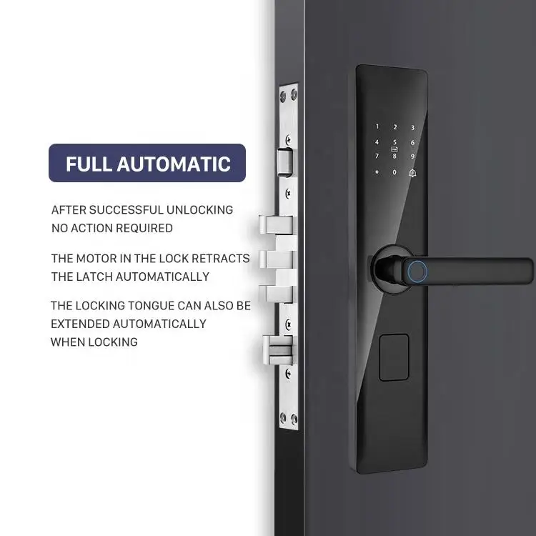 WiFi Smart Lock with Tuya or TTlock Fingerprint and Password Keyless Digital Door Lock for Wooden Doors Z13