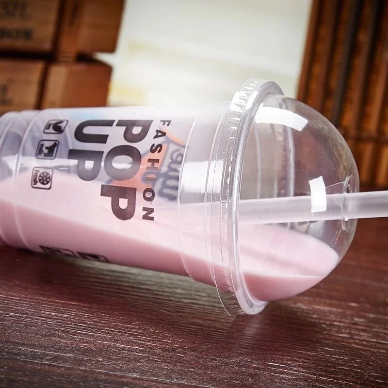 
Прозрачная холодная пластиковая кофейная чашка без бисфенола А, для приготовления молочного коктейля, пластиковые чашки для Пузырькового чая 