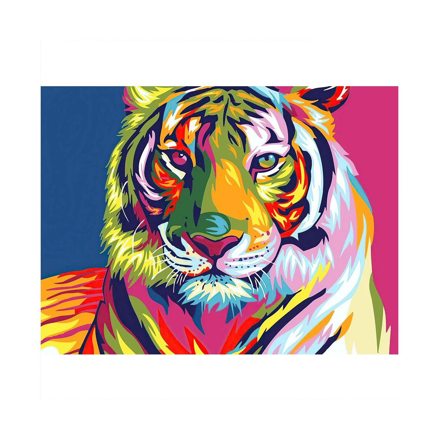 Алмазная мозаика Радужный тигр