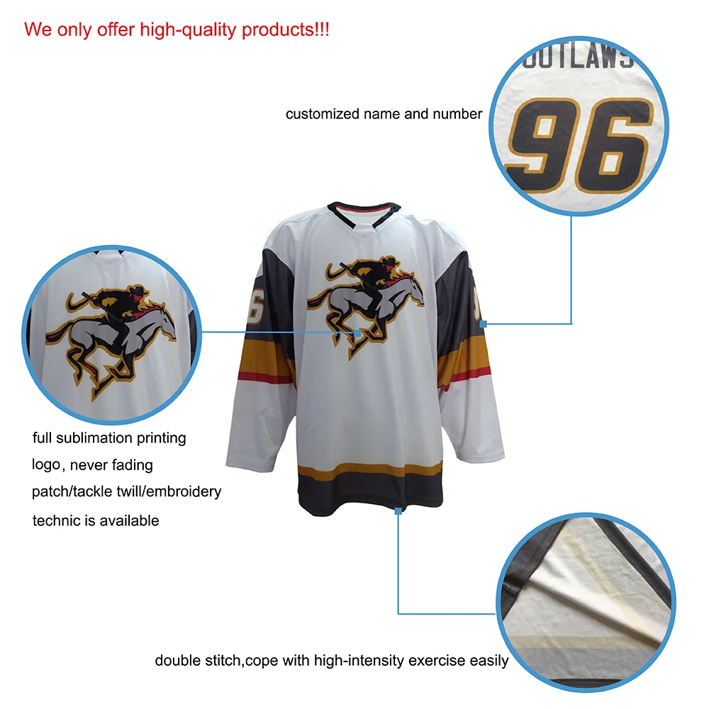 Top-selling item] Custom Cleveland Guardians Full Printing Hockey Jersey