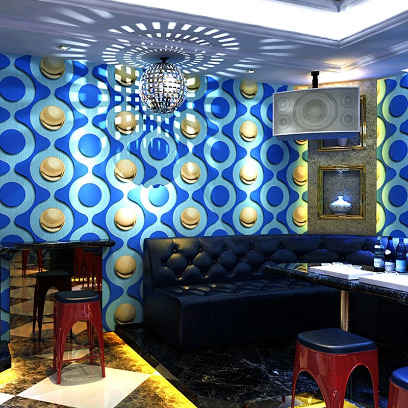 Modern Simple 3d Personalized Wallpaper Restaurant Hotel Theme Room Fashion  Gold Red Dark Blue Ktv Bar Wallpaper - Buy Modern Simple 3d Personalized  Wallpaper,Restaurant Hotel Theme Room Fashion Wallpaper,Popular Ktv Bar  Wallpaper