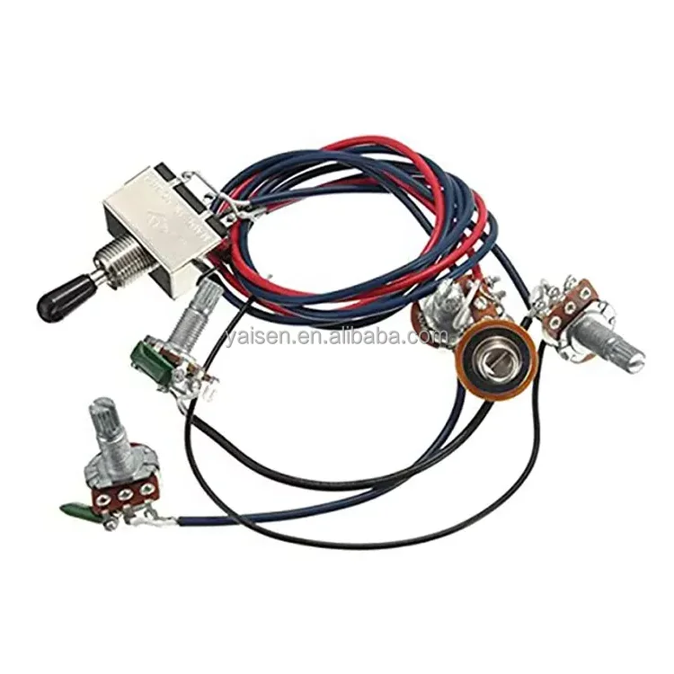 Prewired Harness Kit Electric Guitar Wiring with Vloume Endpin Jacks