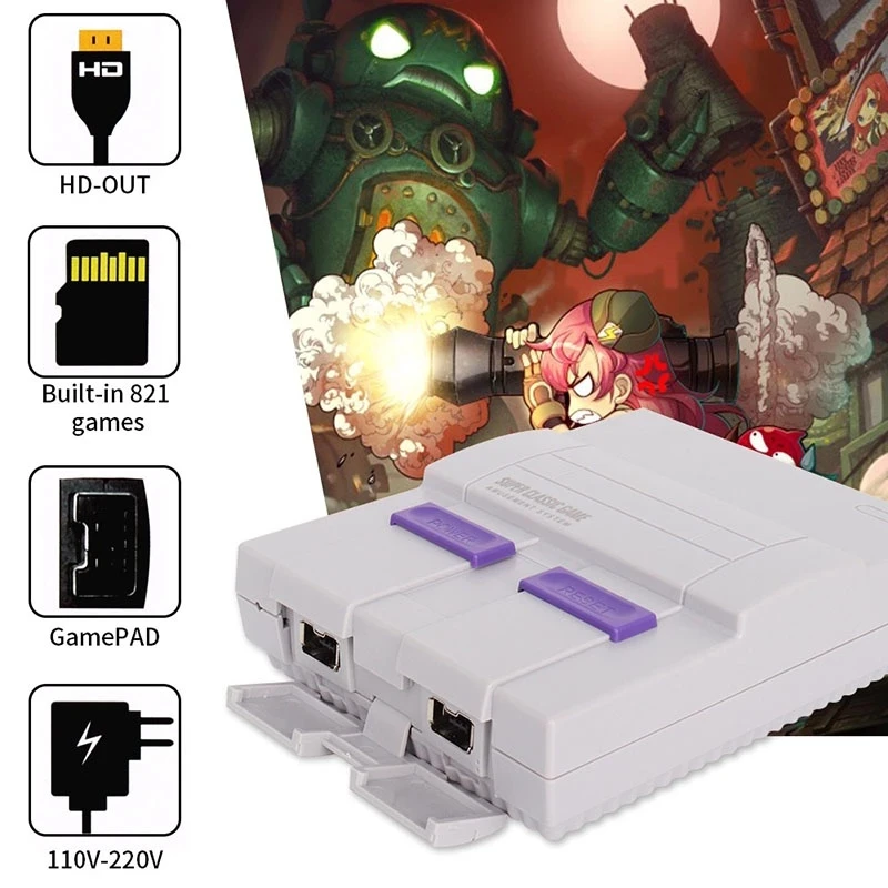 SNES Retro Gaming Console with 821 Built-In HD Games - Main Image