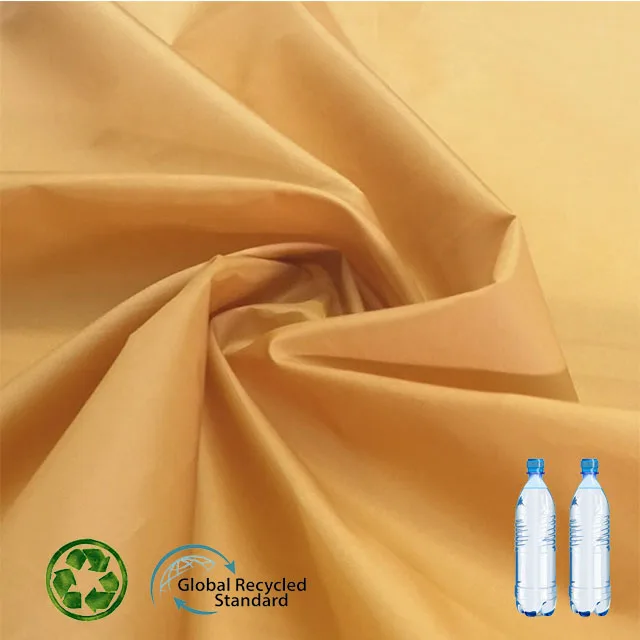 100% переработанный полиэстер Сверхлегкий 20d 400t тафта с полиуретановым покрытием пухонепроницаемая ткань для ВАЗ курток