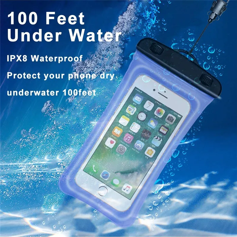Inflatable Waterproof Phone Case with Arm Band Dry Bag Pouch for Mobile Phones