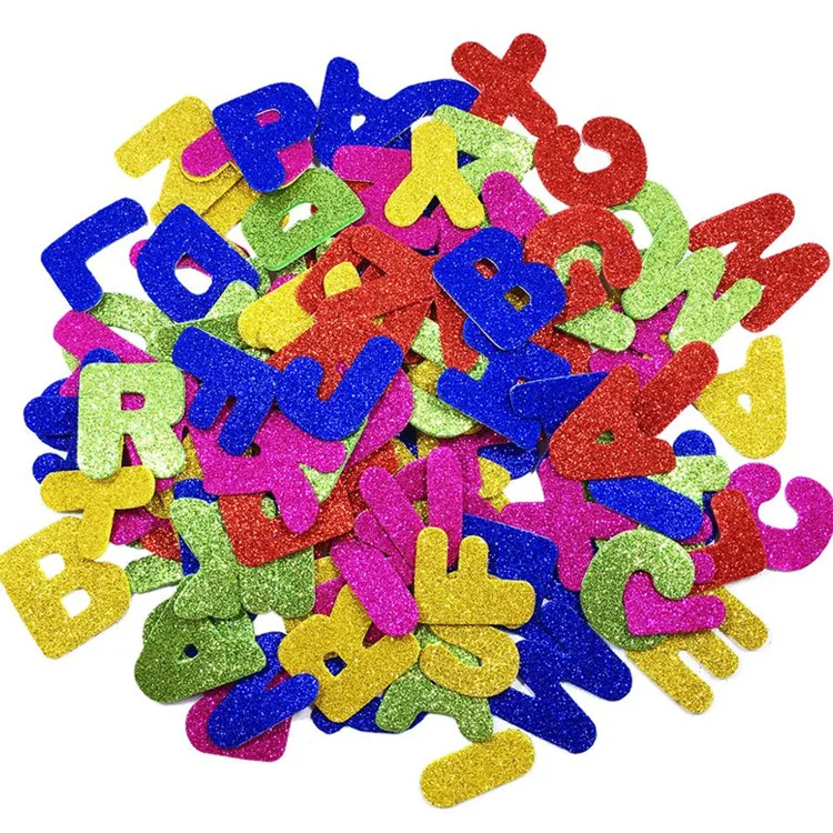 wholesale glitter alphabet stickers eva foam