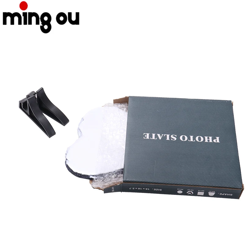 Heart Shape Diy Picture Frame Sublimation Blank Rock Slate Photo Frame