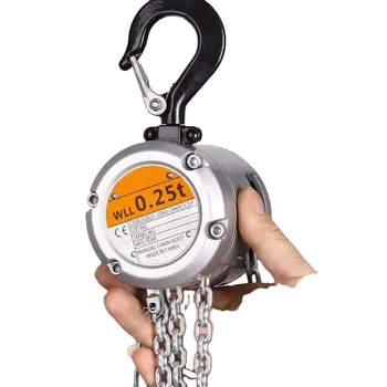Hot Sale  Mini Manual Chain Hoist 0.5T Aluminum Alloy Lever Block Chain Hoist Roof Hoist