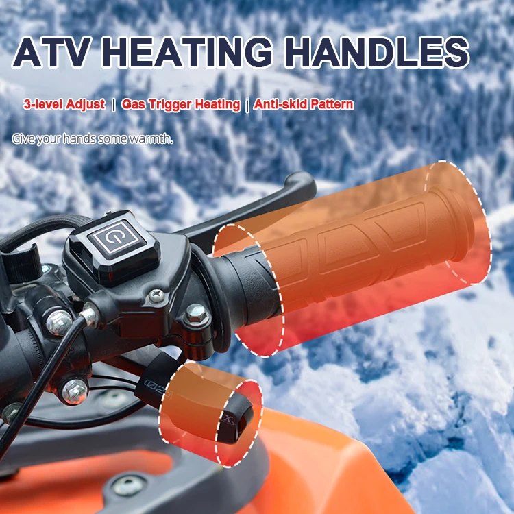 Motorcycle Electric Hand Heated Molded Grips ATV Warmers Handlebar