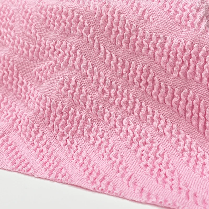 340 Gsm Polyester Spandex Swim Fabric 4 Way Stretch Knit Fabric