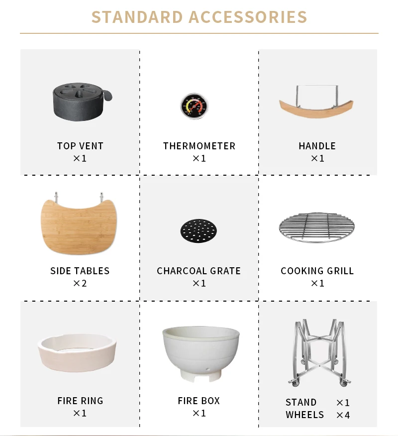 Seb Kamado 21 24 29 Inch Charcoal Ceramic Grill Kamodo Barbique Outdoor Grill Bbq Kamado Xxl