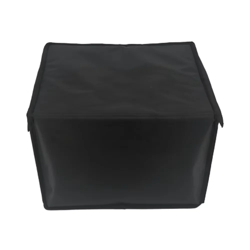 product high quality custom logo polyester for velcro opening cooler bag black reusable insulated lunch box fresh delivery wholesale-5