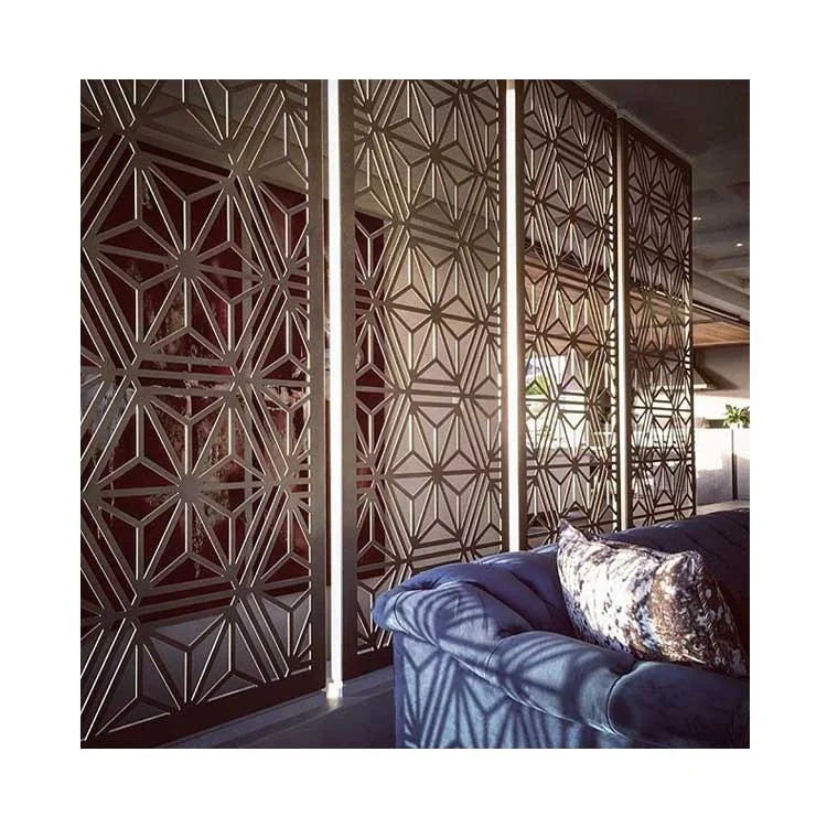 Laser Cut Metal Screen Decorative Room Divider Wall Aluminum Partition Wall