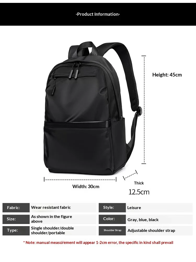 Backpack for Men, Large Capacity Computer for Business, Lightweight and Portable, Suitable for Printing Logos for Enterprises preview 2