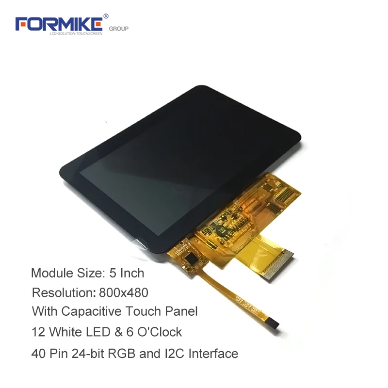 RGB 800x480 resolution 5 inch capacitive touch screen display