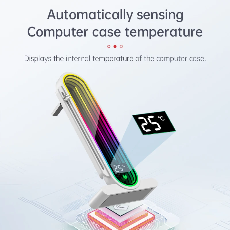 Latest COOLMOON Gaming Computer  GPU Holder  Vertical ARGB Infinity Lens Graphics Card Support Temperature Display GPU Riser