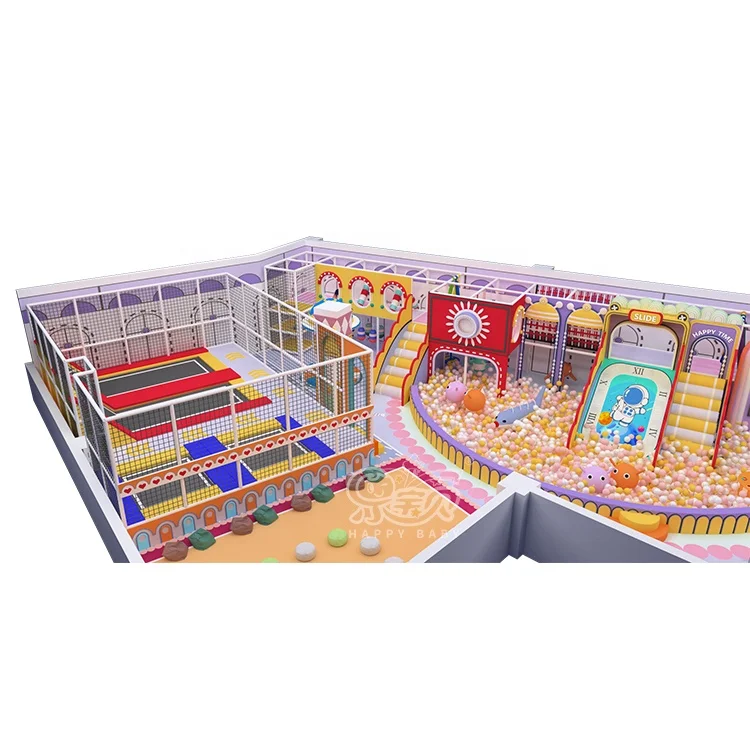 Happy Baby Factory Price Oem Custom Soft Playground Games Play Center Kids Indoor Playground Equipment With Slide for Sale