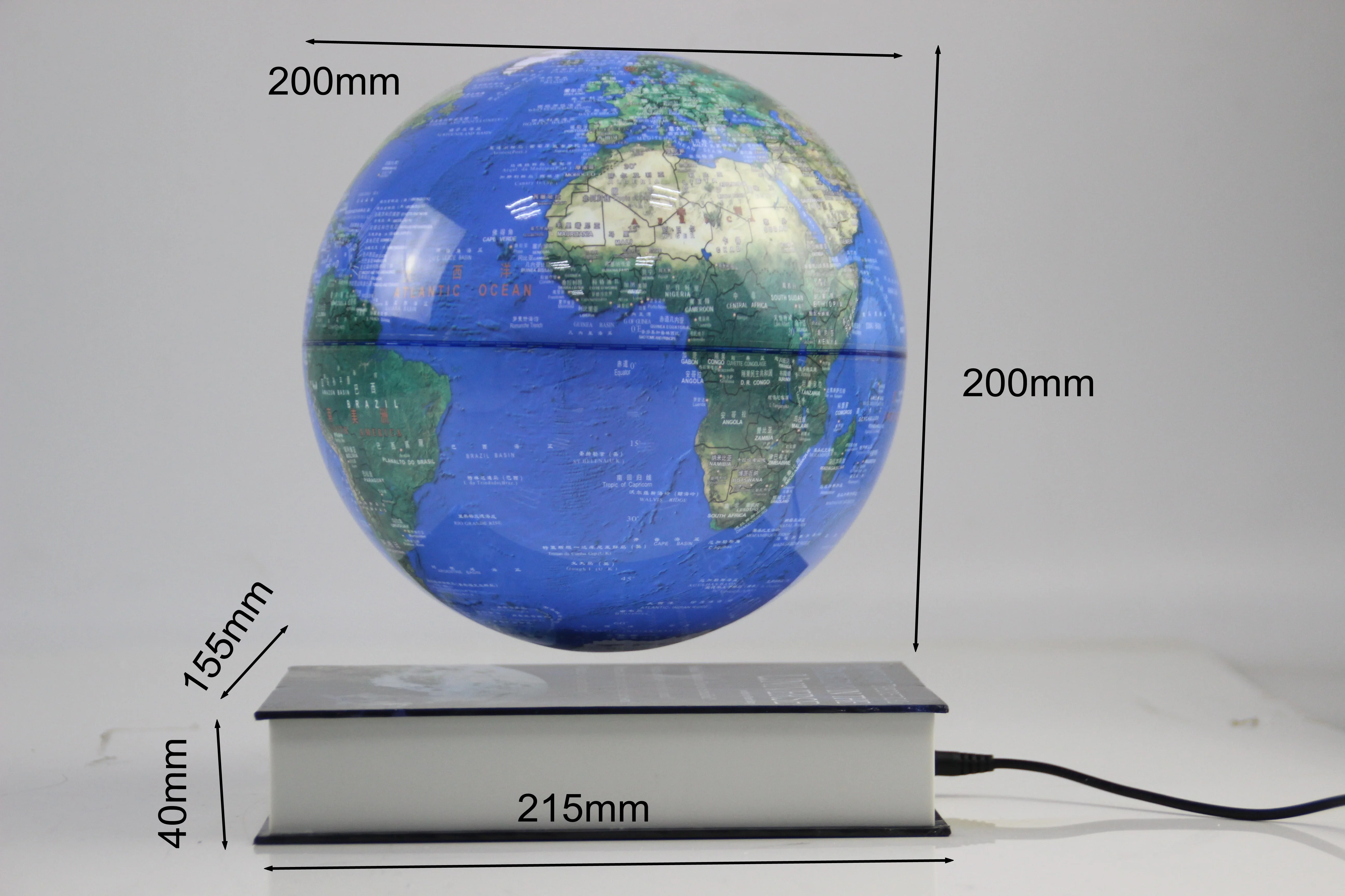 18cm Book Base Magnetic Levitating Globe Fashion Gift School Teaching ...